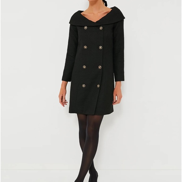 Black Tweed Blanche Dress